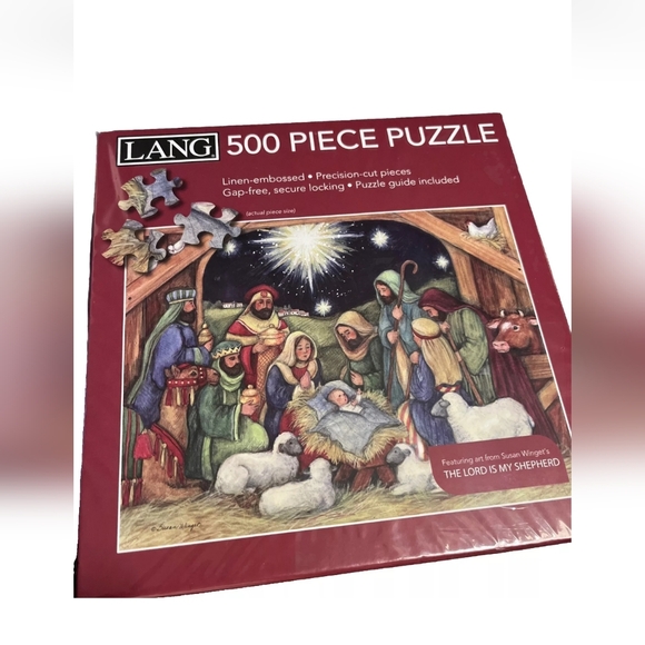 NATIVITY HOLY NIGHT LANG 500 PIECE PUZZLE. NIB - Picture 1 of 6